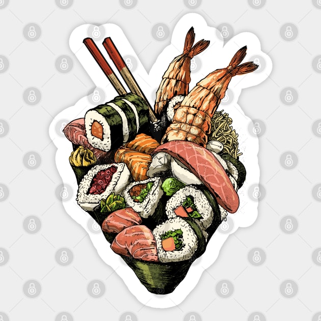 Sushi Heart Sticker by GoshWow®